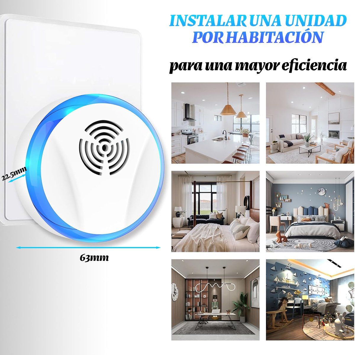 GENERICO - 2 Paquetes De Repelente Ultrasónico Para Control De Plagas