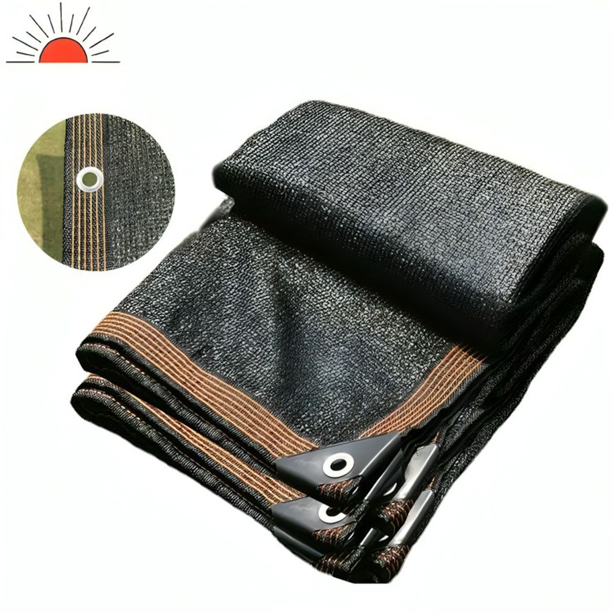 GENERICO - Carpa Malla Sombra Negra 4x5 metro