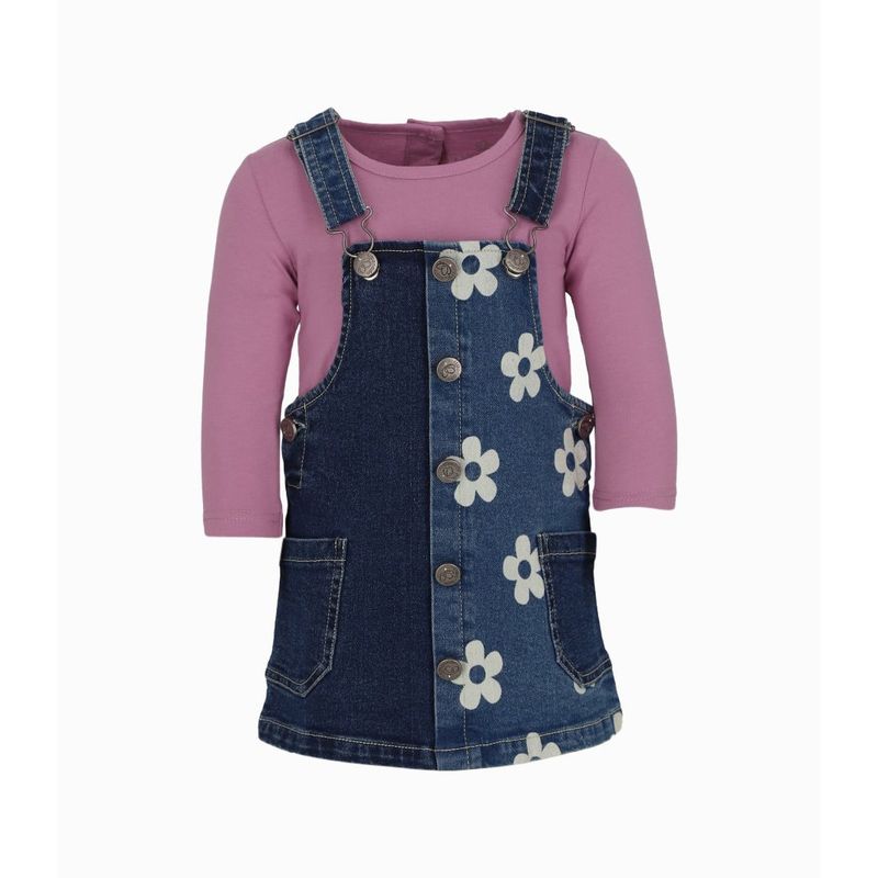 LIMONADA - Vestido bebé con polera azul marino Limonada