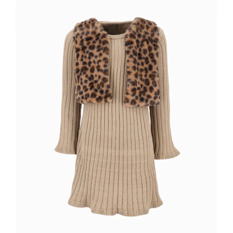 LIMONADA - Vestido niña con bolero beige Limonada