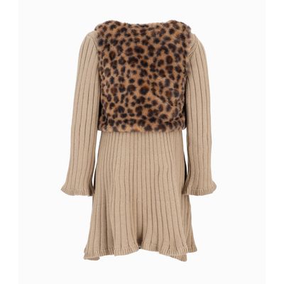 Imagen 2 del producto Vestido niña con bolero beige