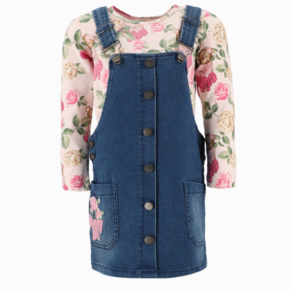 LIMONADA - Vestido niña jardinera azul marino Limonada