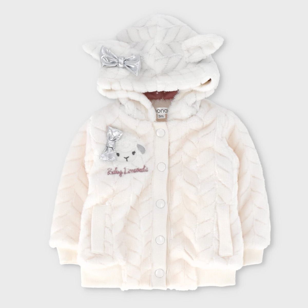 LIMONADA - Polerón recién nacida con botones blanco Limonada