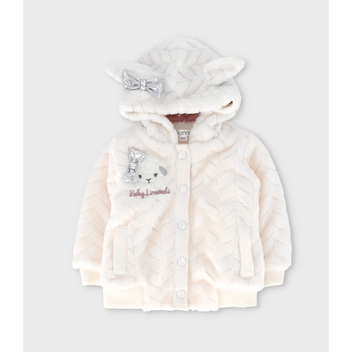 LIMONADA - Polerón recién nacida con botones blanco Limonada