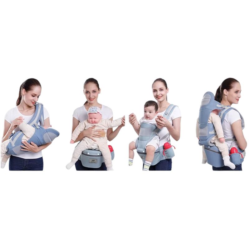 GENERICO - Cangurera Portabebés Ergonómico 3 en 1 Soporte Lumbar Seguro