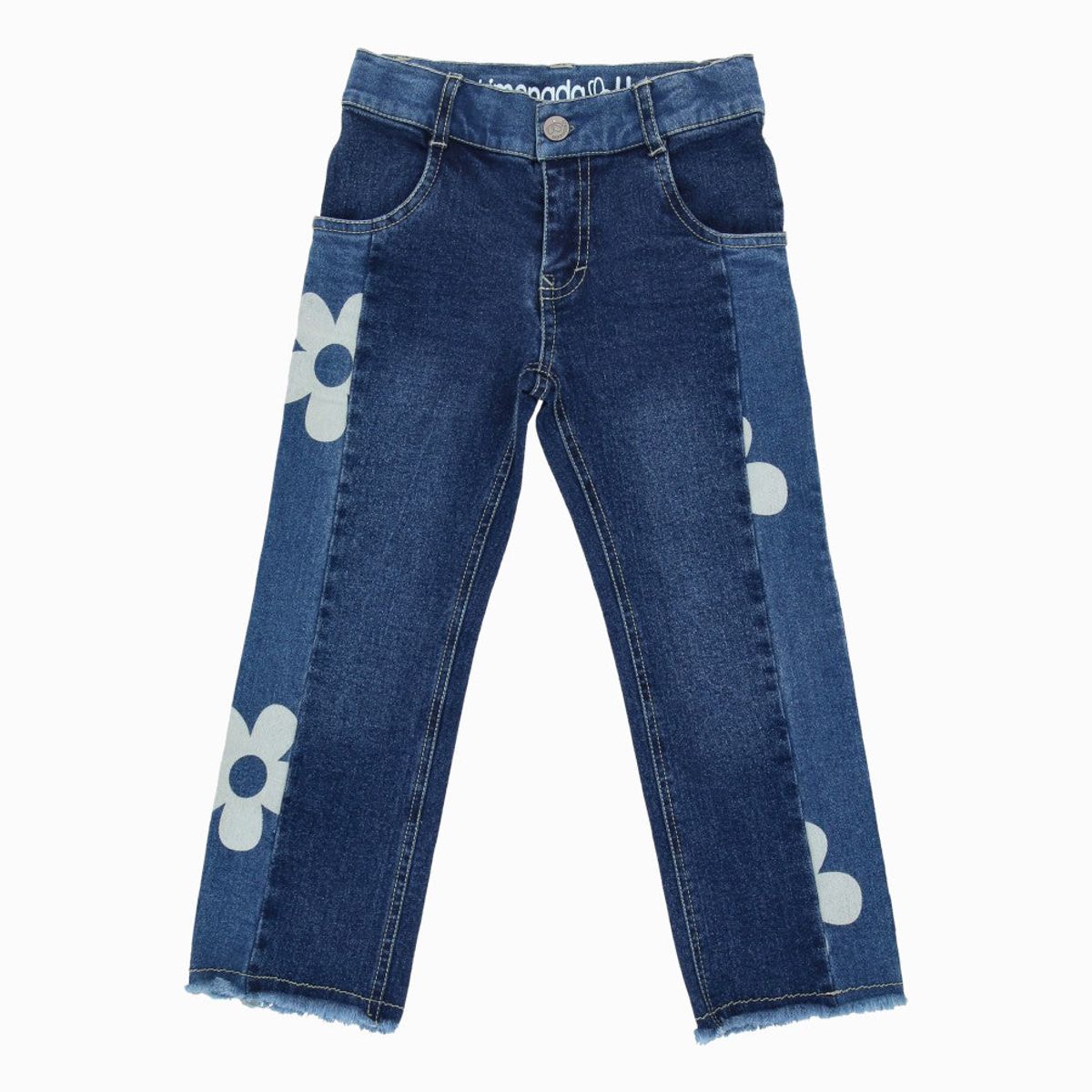 LIMONADA - Jeans niña con flores azul marino Limonada