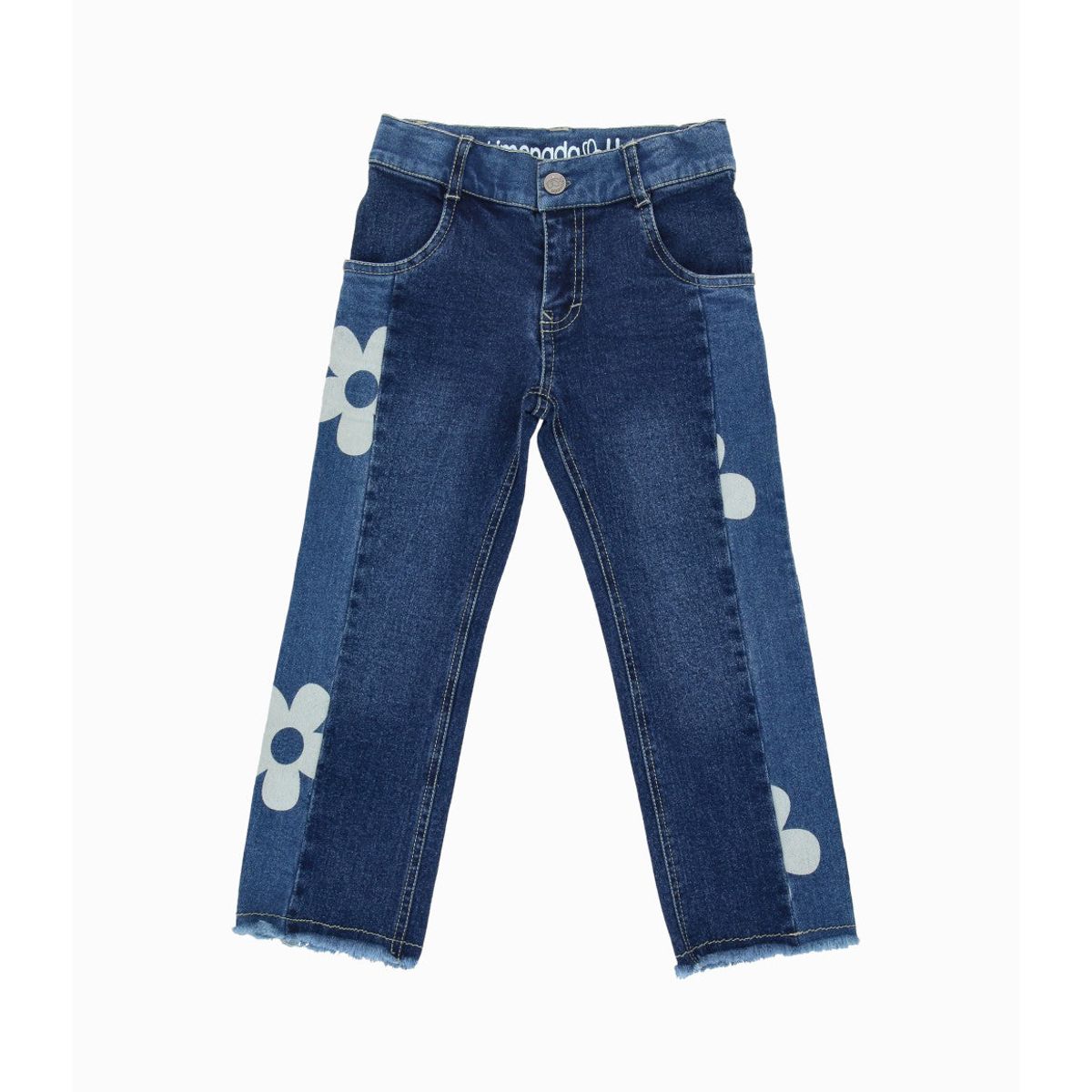 LIMONADA - Jeans niña con flores azul marino Limonada
