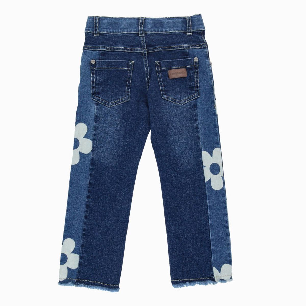 LIMONADA - Jeans niña con flores azul marino Limonada