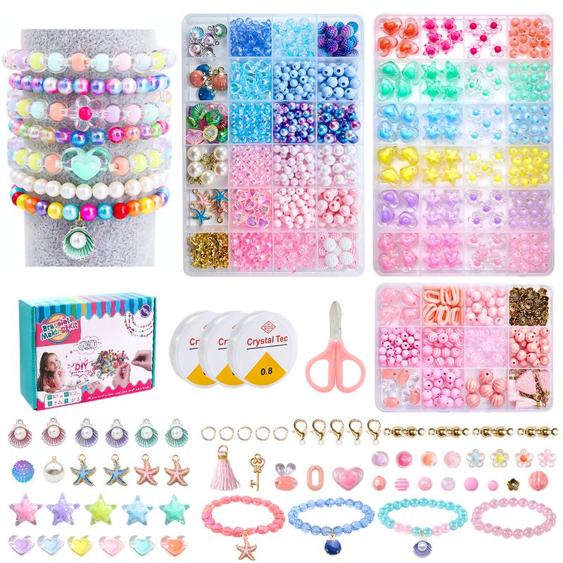 LUKOVEE - Kit Pulseras Cuentas Para Hacer Bisuteria Abalorios 1033 Pcs