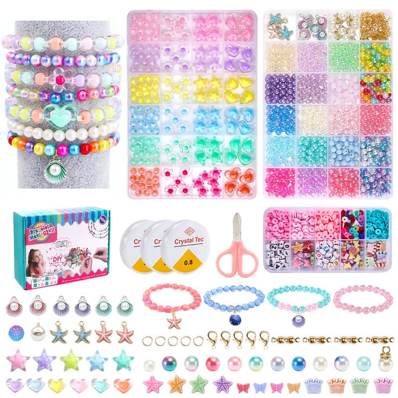 LUKOVEE - Kit Pulseras Cuentas Para Hacer Bisuteria Abalorios 1684 Pcs
