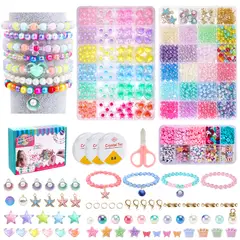 LUKOVEE - Kit Pulseras Cuentas Para Hacer Bisuteria Abalorios 1684 Pcs