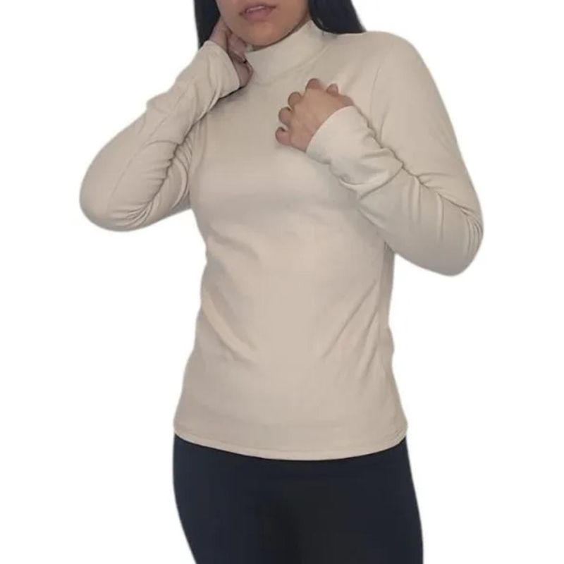 GENERICO - Polera Manga Larga Beatle Micro Polar OtoñoInvierno - Beige