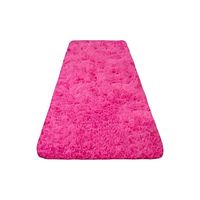 Alfombra peluda pasillera liviana 70x150 ultra suave FUCSIA