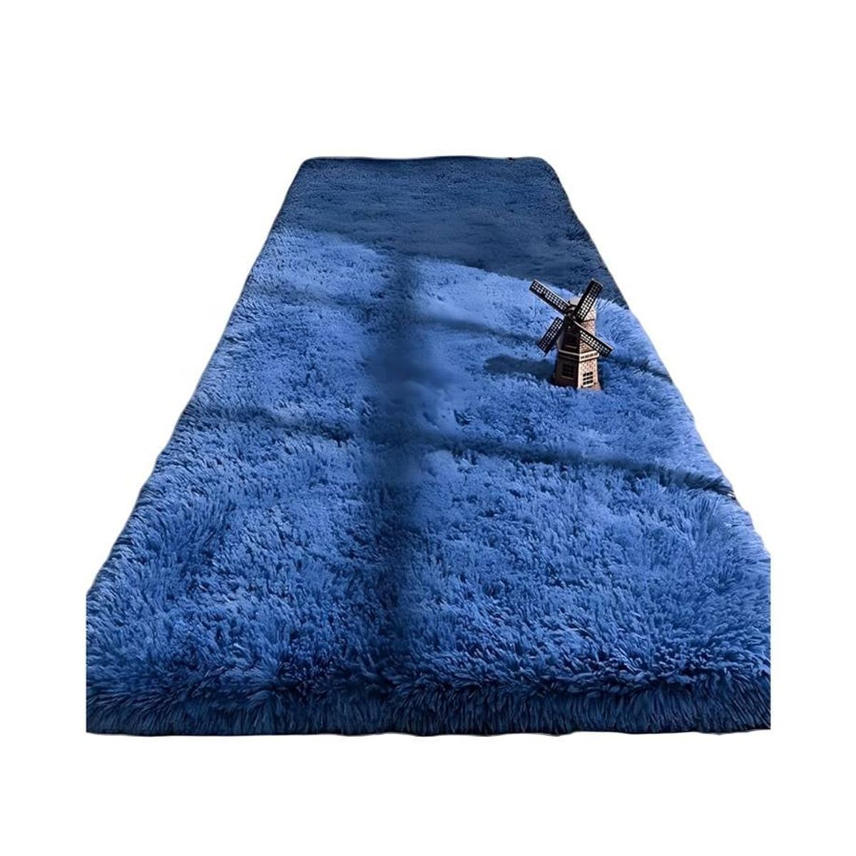 GENERICO - Alfombra peluda pasillera liviana 70x150 ultra suave AZUL