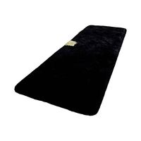 Alfombra peluda pasillera liviana 70x150 ultra suave NEGRO