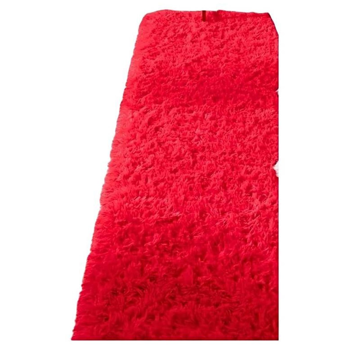 GENERICO - Alfombra peluda pasillera liviana 70x150 ultra suave ROJO