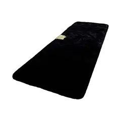 GENERICO - Alfombra peluda pasillera liviana 70x150 ultra suave NEGRO
