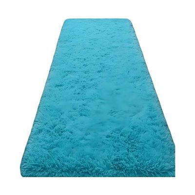 Imagen 2 del producto Alfombra peluda pasillera liviana 70x150 ultra suave CELESTE