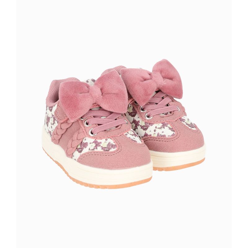 LIMONADA - Zapatilla bebés con flores rojo Limonada