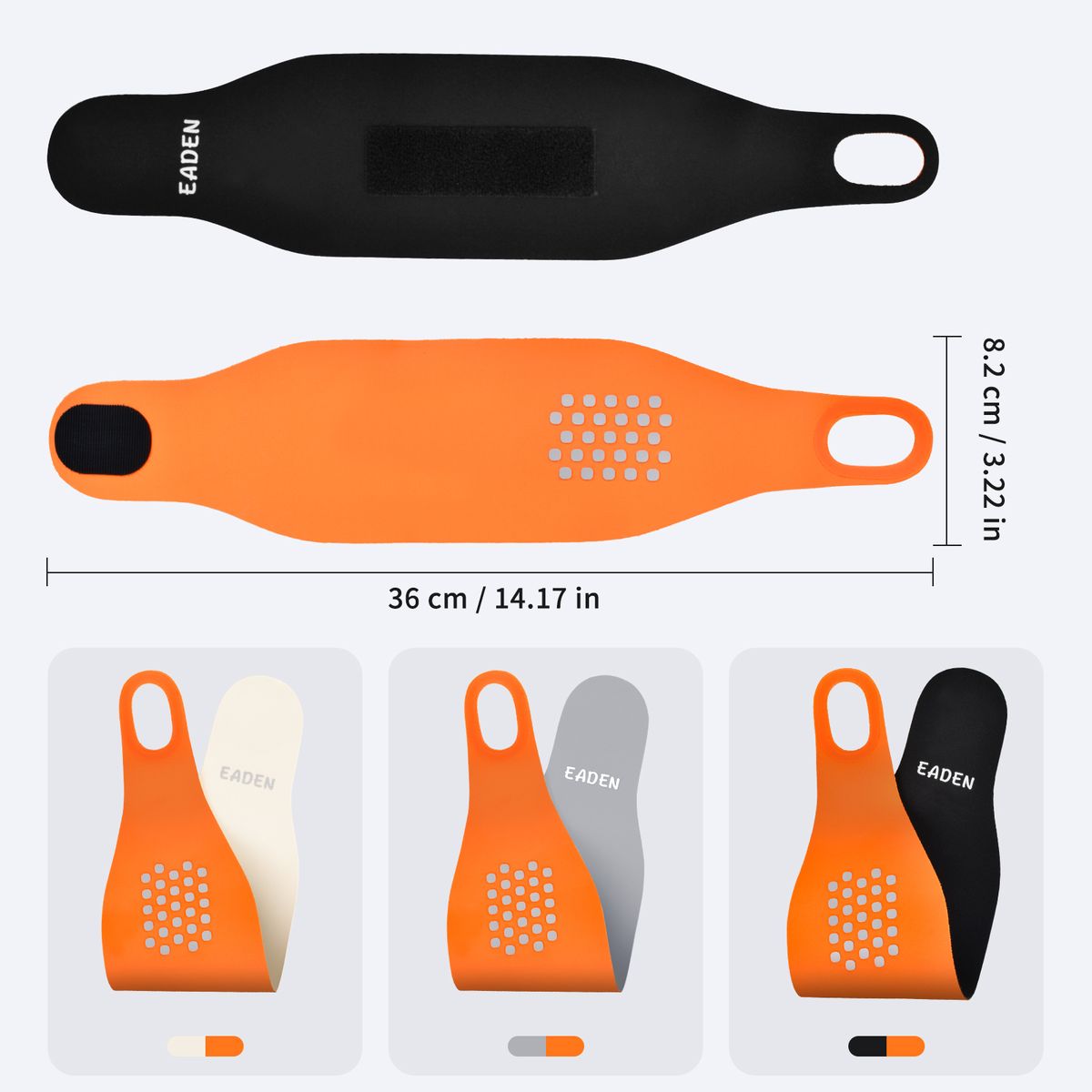 KOKILA - Muñequera deportiva ajustable y transpirable negra