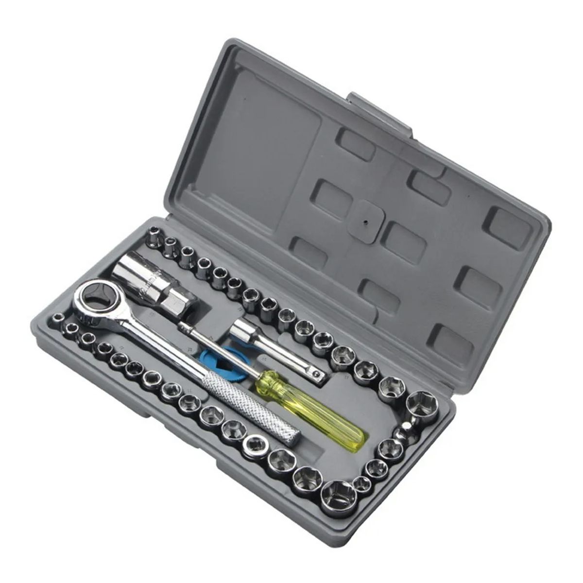 GENERICO - Juego Dado 40 Pcs 1/4-3/8 Chicharra Bici Moto Auto