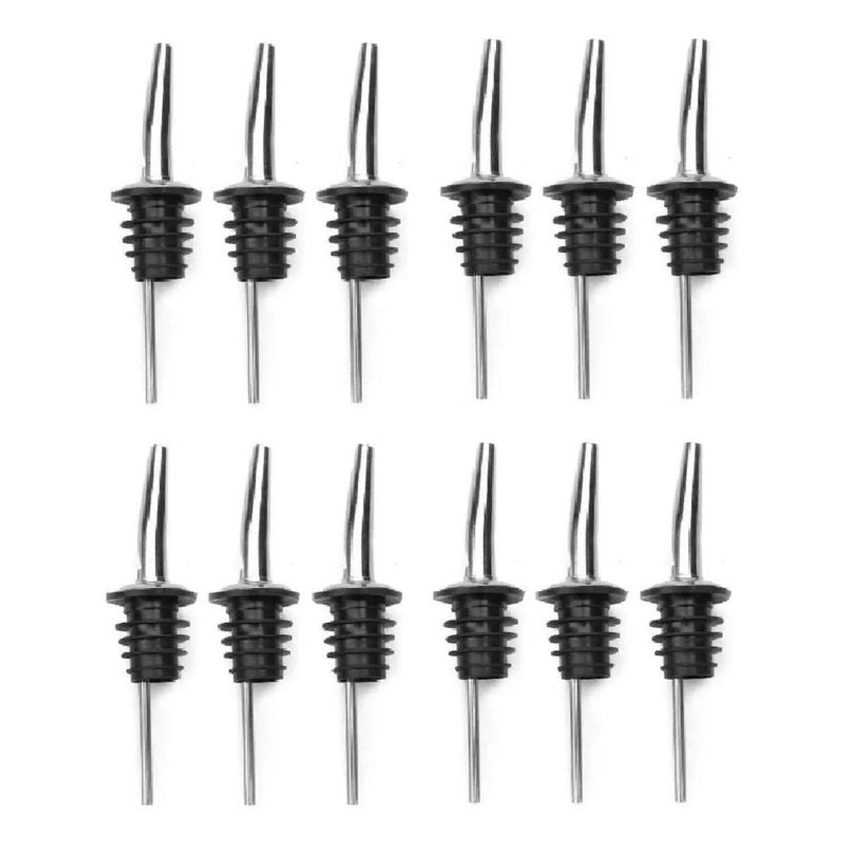 GENERICO - Pack 12 Dosificadores Dispensador De Licor Kit Bartender Set