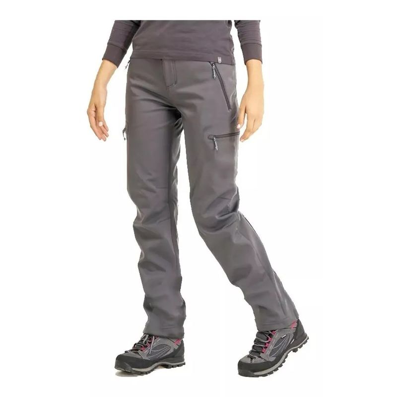 NO LOGO - Pantalon Termico Impermeable Softshell Con Micropolar Mujer