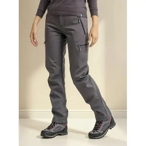 NO LOGO - Pantalon Termico Impermeable Softshell Con Micropolar Mujer