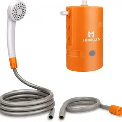 PUREPOWER - Ducha portátil para campamentos recargable - Azul