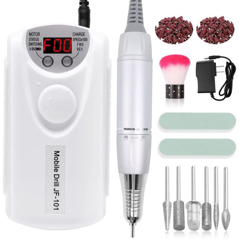 PUREPOWER - Taladro de uñas recargable de 3500RPM con Kit de brocas