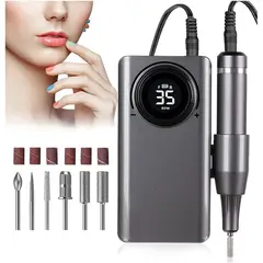 PUREPOWER - Taladro de uñas recargable de 3500RPM con Kit de brocas