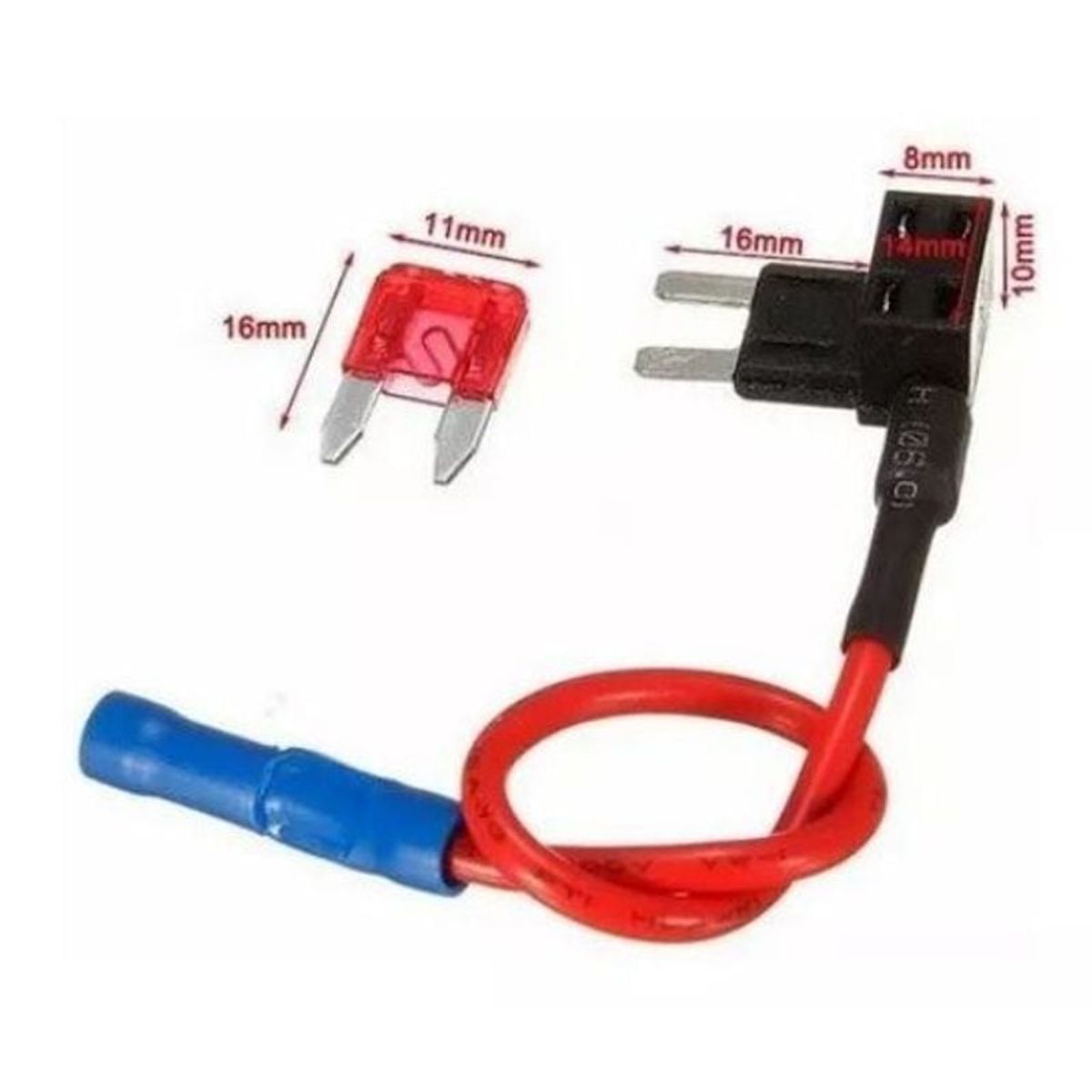 GENERICO - Porta Fusible Mini Seguridad Adaptador 12v 10a