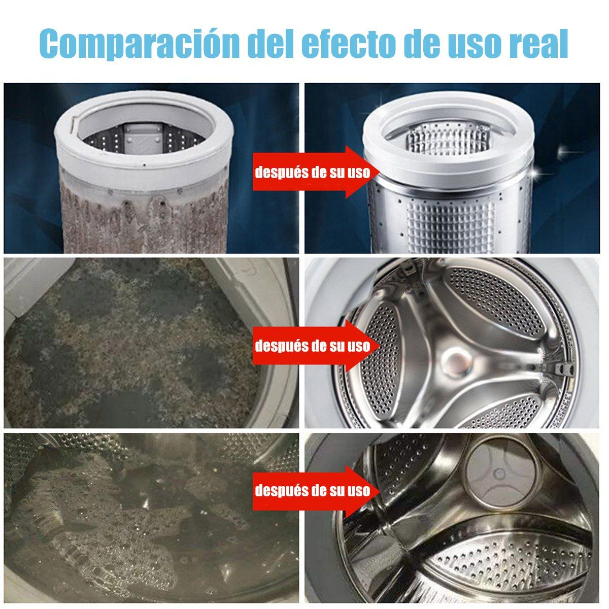 GENERICO - Limpiador De Lavadoras Para Eliminar Manchas Difícilesx12