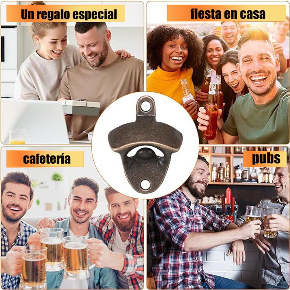 GENERICO - Abrebotellas De Pared 10pc Con Tornillos Para Fiestas Bares