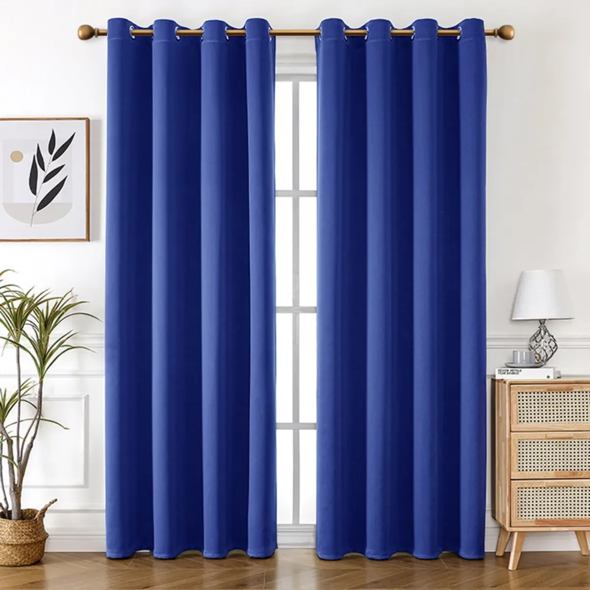 SUPERCENTER - Cortinas Blackout 100% Casatua 140x240cm 2 Paños Habitación Azul