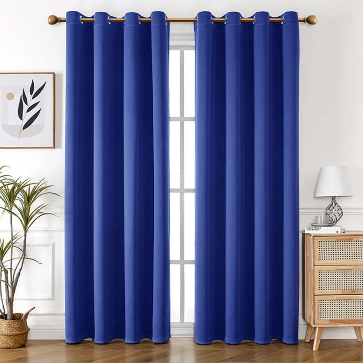 SUPERCENTER - Cortinas Blackout 100% Casatua 140x240cm 2 Paños Habitación Azul