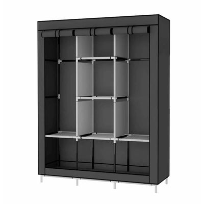 Imagen 2 del producto Practico Armario Closet Ropero Armable Grande 170x128x45cm negro
