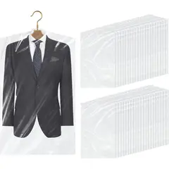 KUANGYE - 100 Bolsas Transparentes Fundas Para Ropa Prueba Polvo 60x90cm
