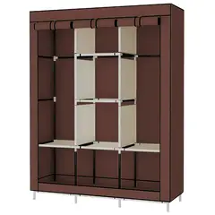 SUPERCENTER - Practico Armario Closet Ropero Armable Grande 170x128x45cm Marrón