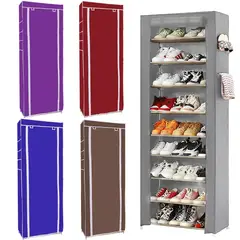SUPERCENTER - Zapatero 9 Pisos Armable Organizador Con Funda Gris