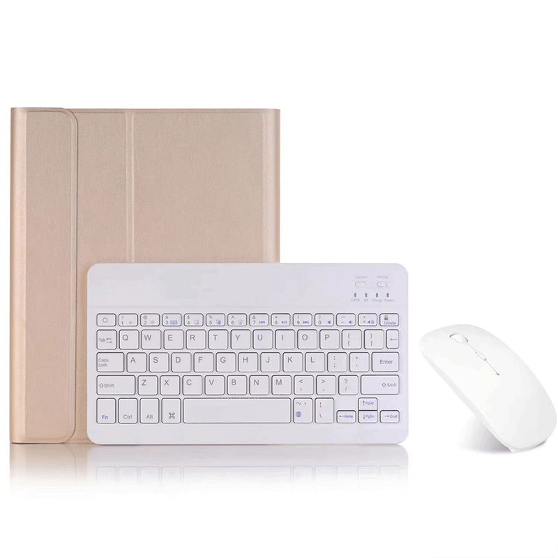 PUREPOWER - Funda con teclado y mouse para Galaxy Tab S6 Lite - Dorado