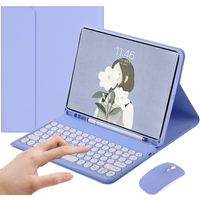 Funda con teclado Español Incluye Ñ en español y Mouse para iPad Pro11 2022 2021 y Air45678