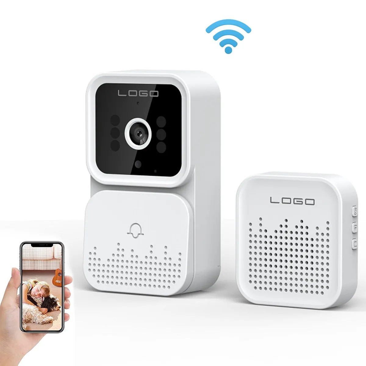 PUREPOWER - Timbre Videoportero Inalámbrico con Bocina Para Hogar