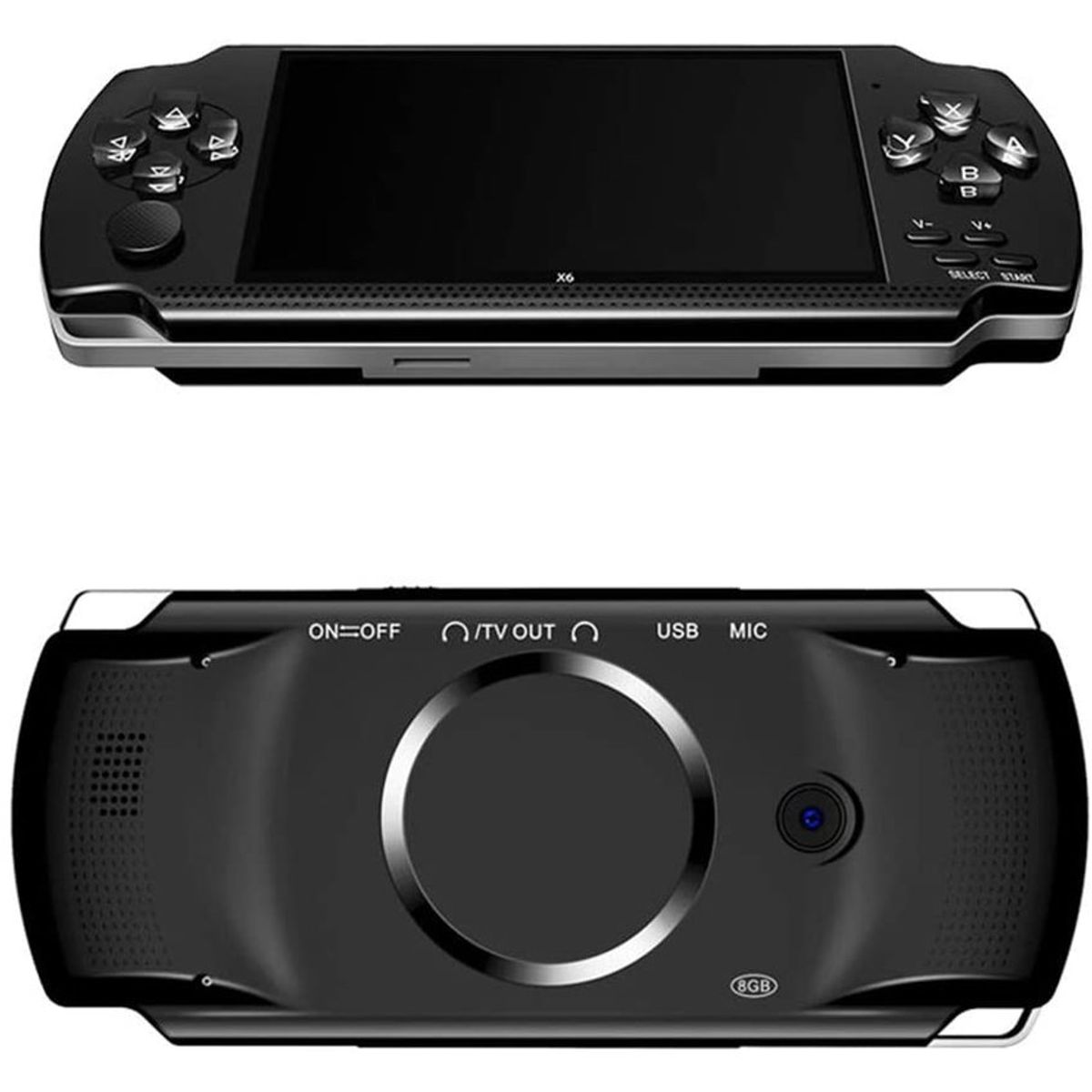 PUREPOWER - Consola retro de videojuegos X6 8GB - Negro