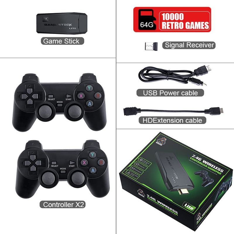 PUREPOWER - Consola retro de videojuegos 64GB con 10.000 juegos