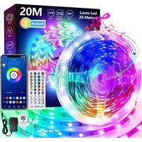 Tira LED de Wifi 20M Cozylady Luces LED RGB 5050 con Control de APP y Control Remoto IR de 44 Teclas