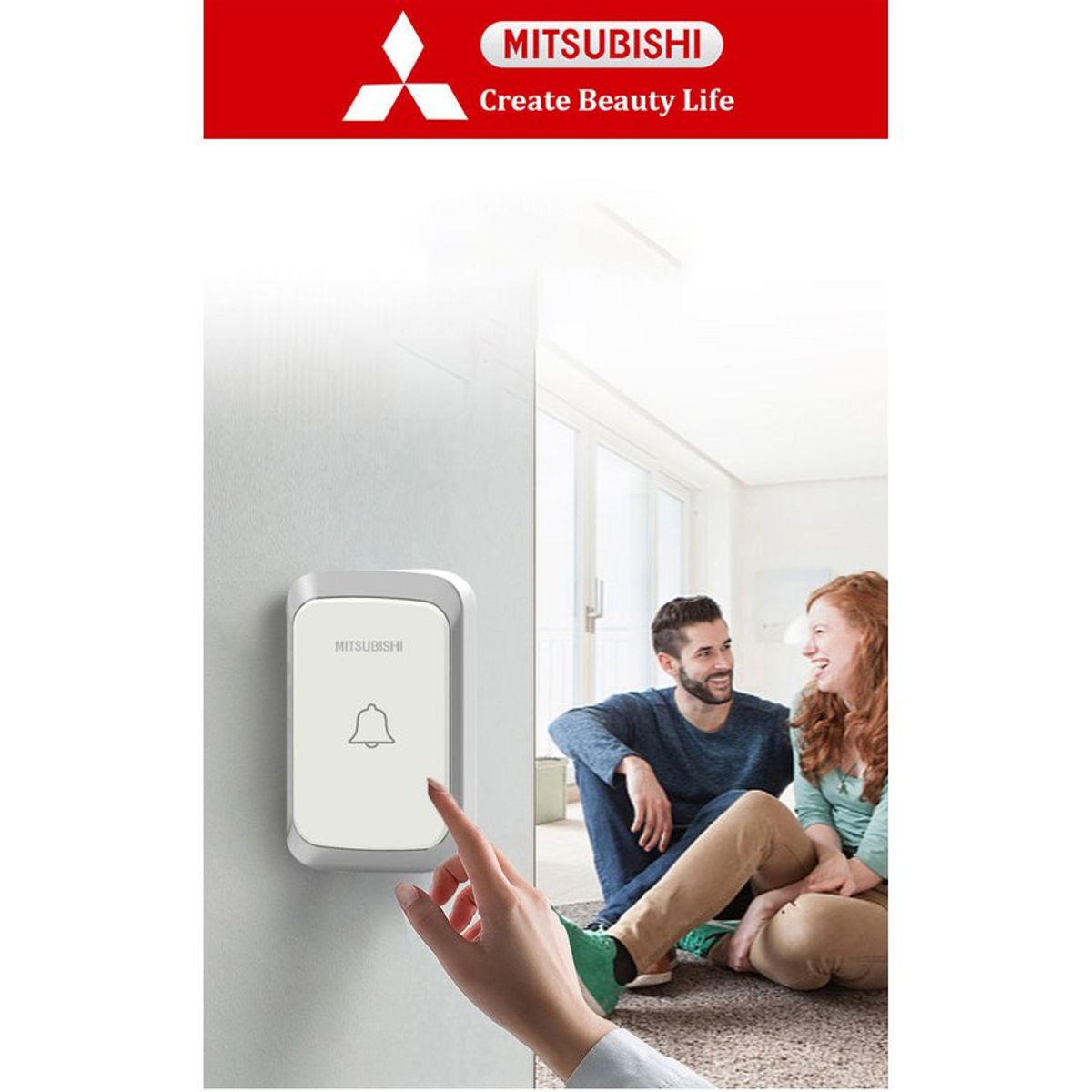 PUREPOWER - Mitsubishi timbre inteligente inalámbrico autogenerador hogar oficina