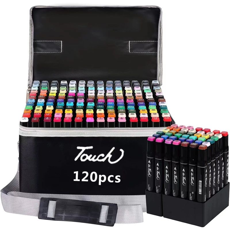 PUREPOWER - 120 Colores Plumones Doble Punta Pincel para Principiantes