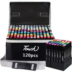 PUREPOWER - 120 Colores Plumones Doble Punta Pincel para Principiantes