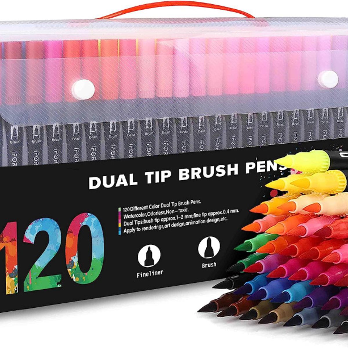 PUREPOWER - 120 Colores Plumones Doble Punta Pincel para Principiantes